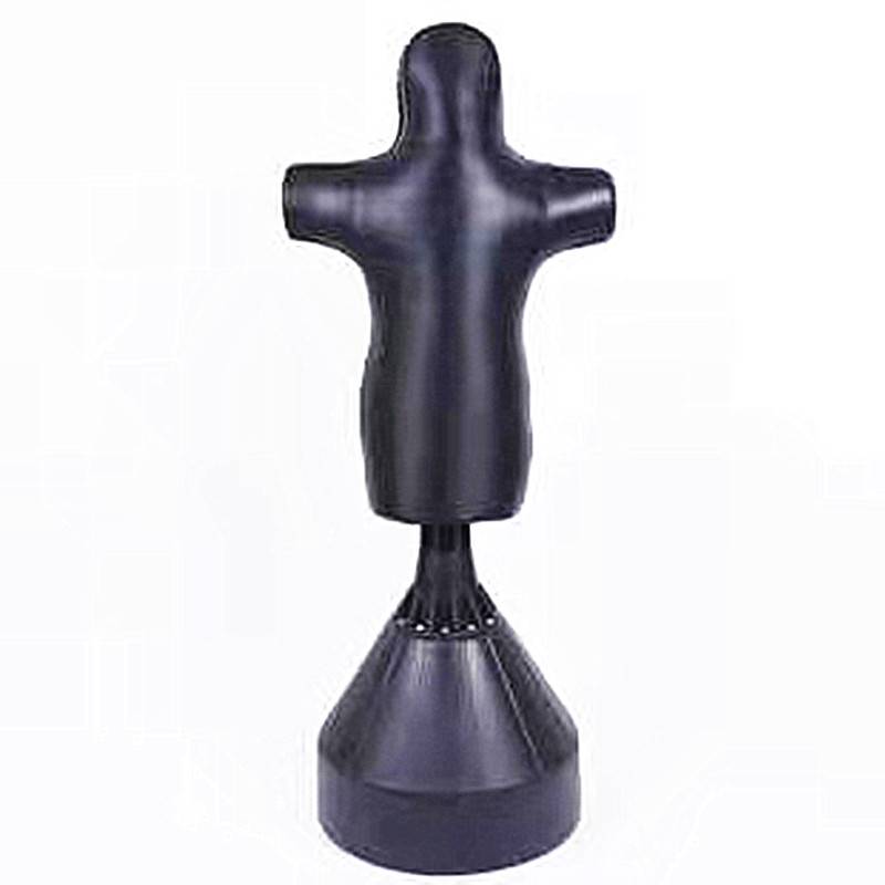 Black bucket man-shaped sandbag